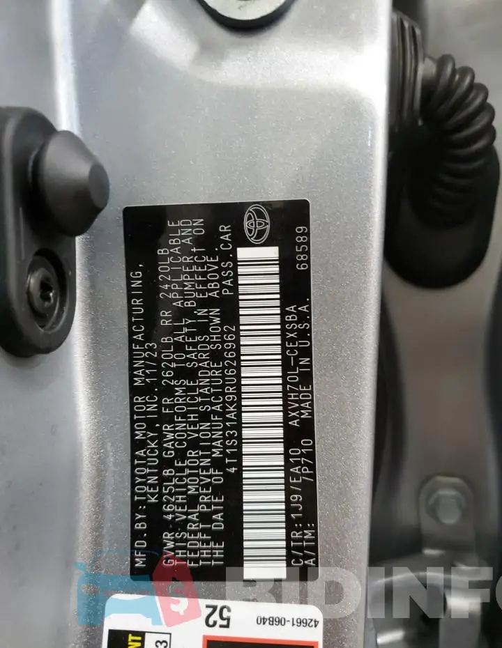 4T1S31AK9RU626962 Photo# 12