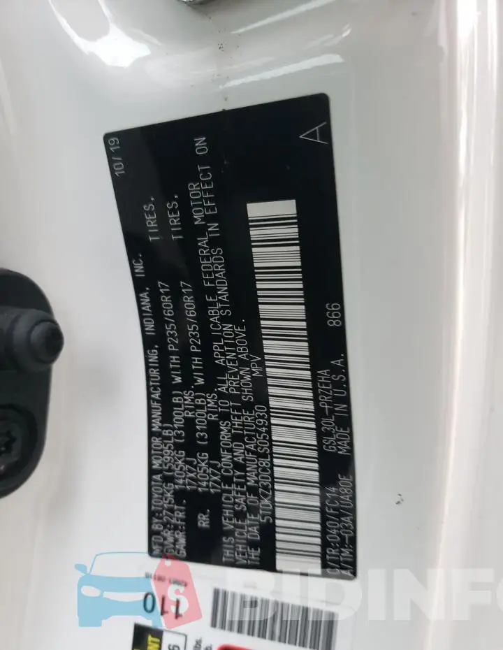 5TDKZ3DC8LS054930 Photo# 13