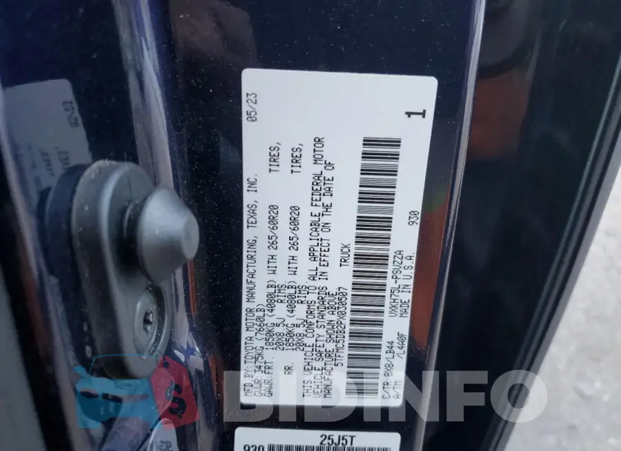5TFMC5DB2PX030507 Photo# 12