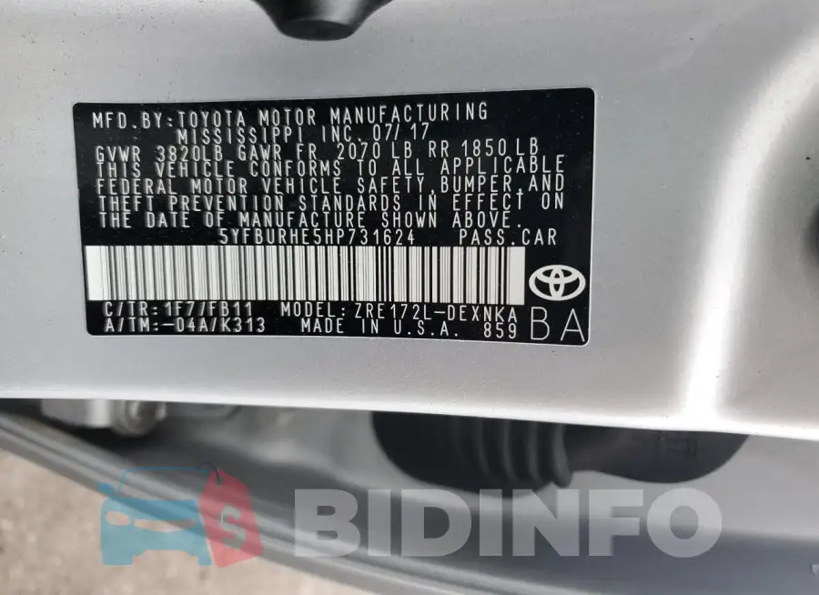 5YFBURHE5HP731624 Photo# 12