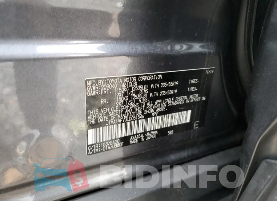 JTMA1RFV3LD051546 Photo# 13