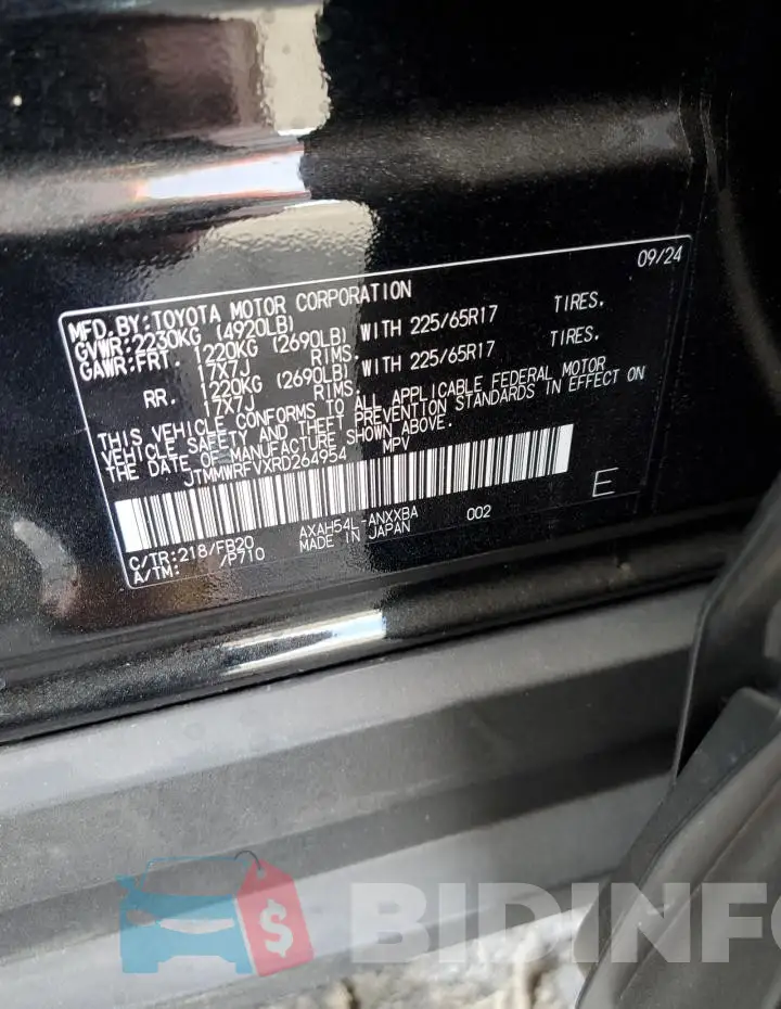 JTMMWRFVXRD264954 Photo# 14