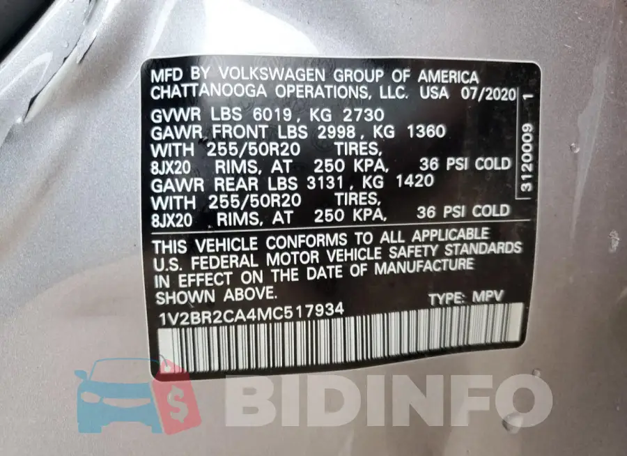 1V2BR2CA4MC517934 Photo# 13
