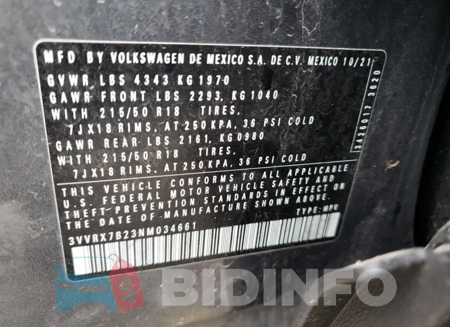 3VVRX7B23NM034661 Photo# 13