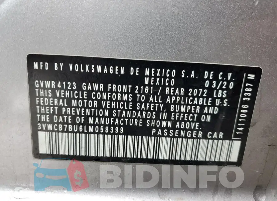 3VWCB7BU6LM058399 Photo# 12