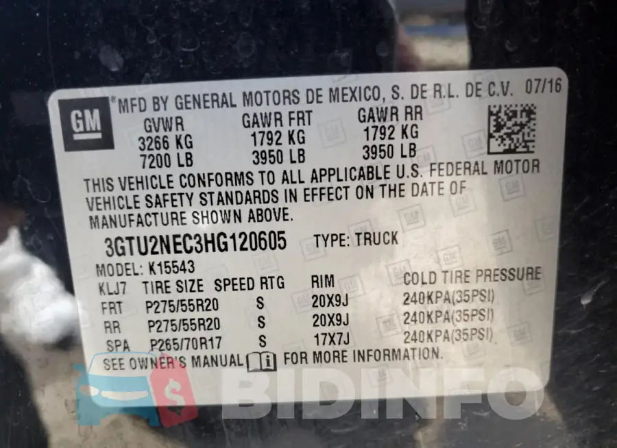 3GTU2NEC3HG120605 Photo# 12