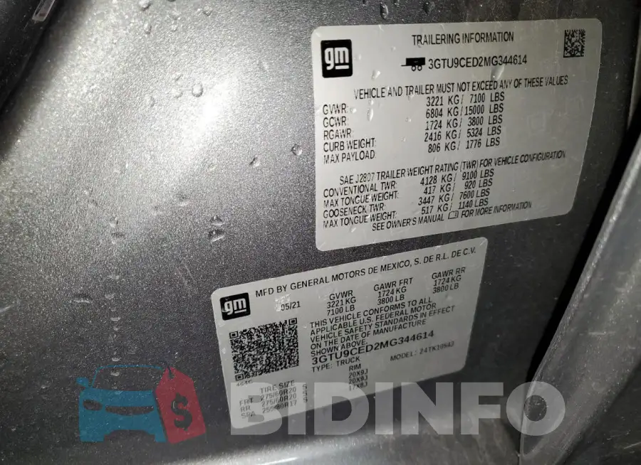 3GTU9CED2MG344614 Photo# 12