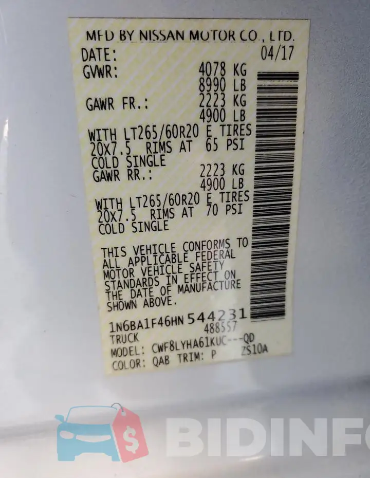 1N6BA1F46HN544231 Photo# 12