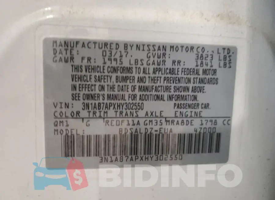 3N1AB7APXHY302550 Photo# 12