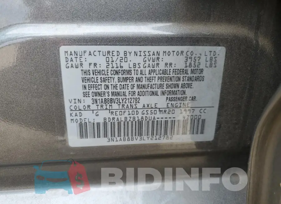 3N1AB8BV3LY212782 Photo# 13