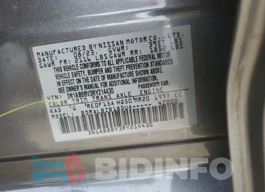 3N1AB8BV3RY214430 Photo# 12
