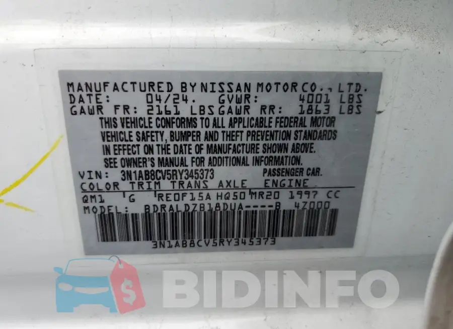 3N1AB8CV5RY345373 Photo# 12