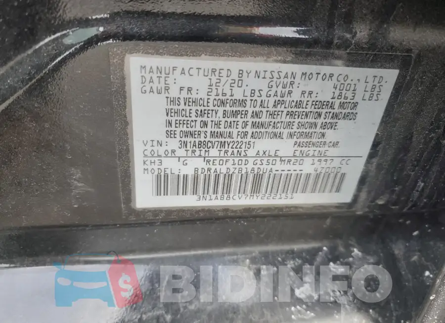 3N1AB8CV7MY222151 Photo# 12