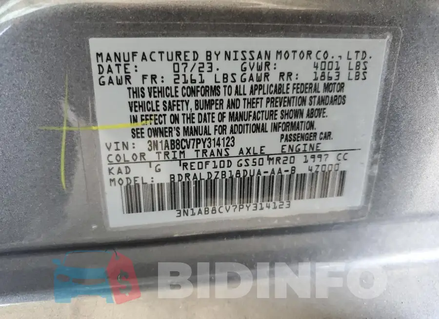 3N1AB8CV7PY314123 Photo# 13