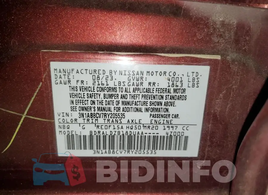 3N1AB8CV7RY205535 Photo# 12
