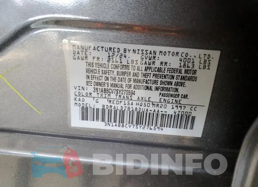 3N1AB8CV7SY276594 Photo# 12