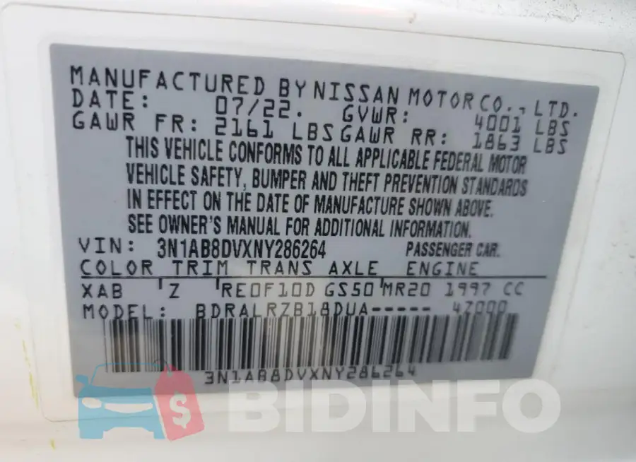 3N1AB8DVXNY286264 Photo# 12
