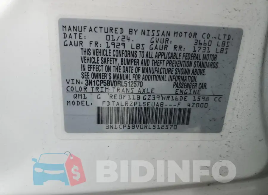 3N1CP5BV0RL512570 Photo# 13