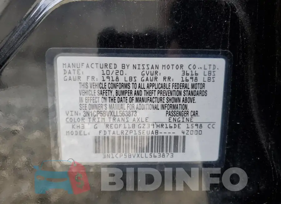 3N1CP5BVXLL563873 Photo# 13