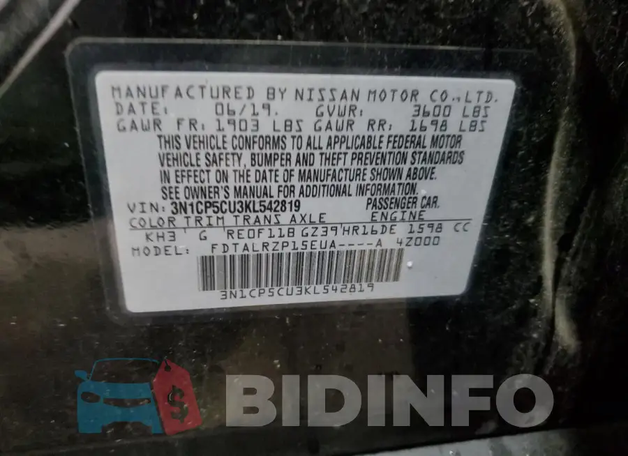3N1CP5CU3KL542819 Photo# 13