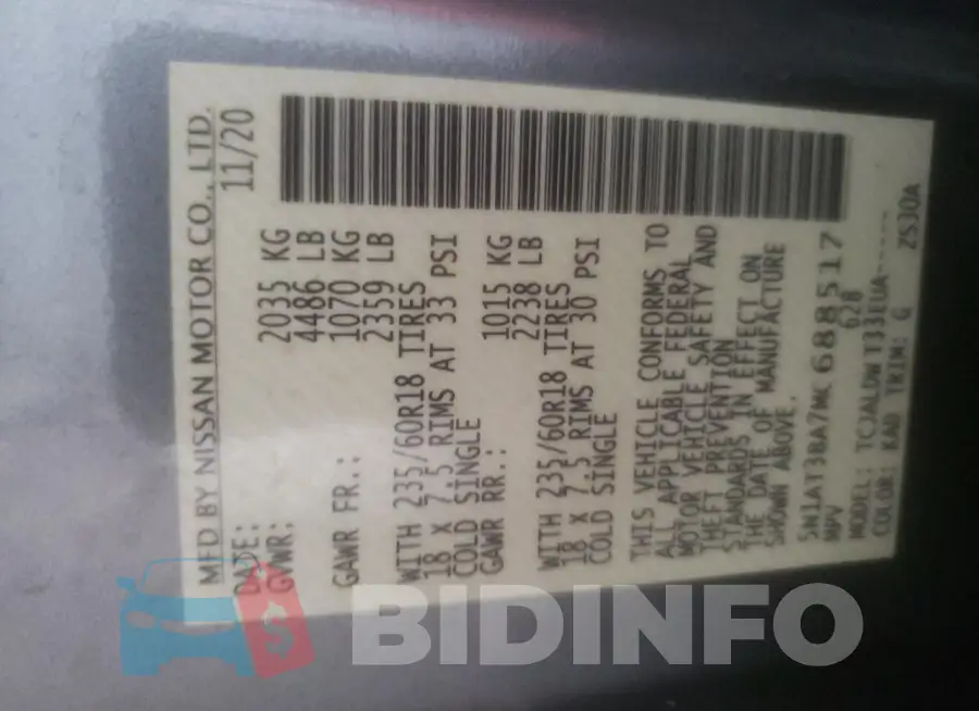 5N1AT3BA7MC688517 Photo# 14