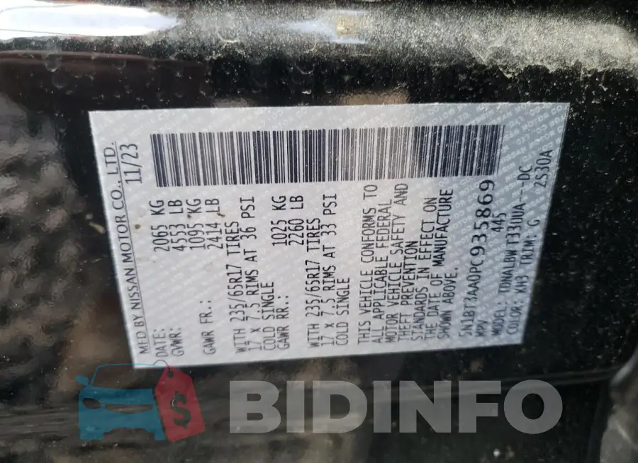 5N1BT3AA0PC935869 Photo# 14