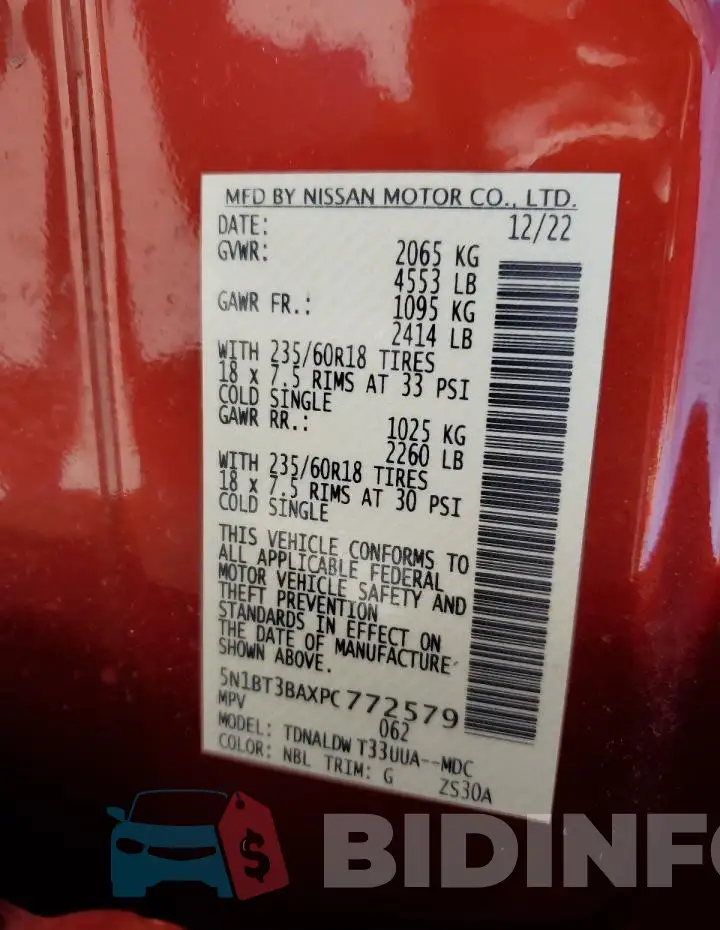 5N1BT3BAXPC772579 Photo# 13