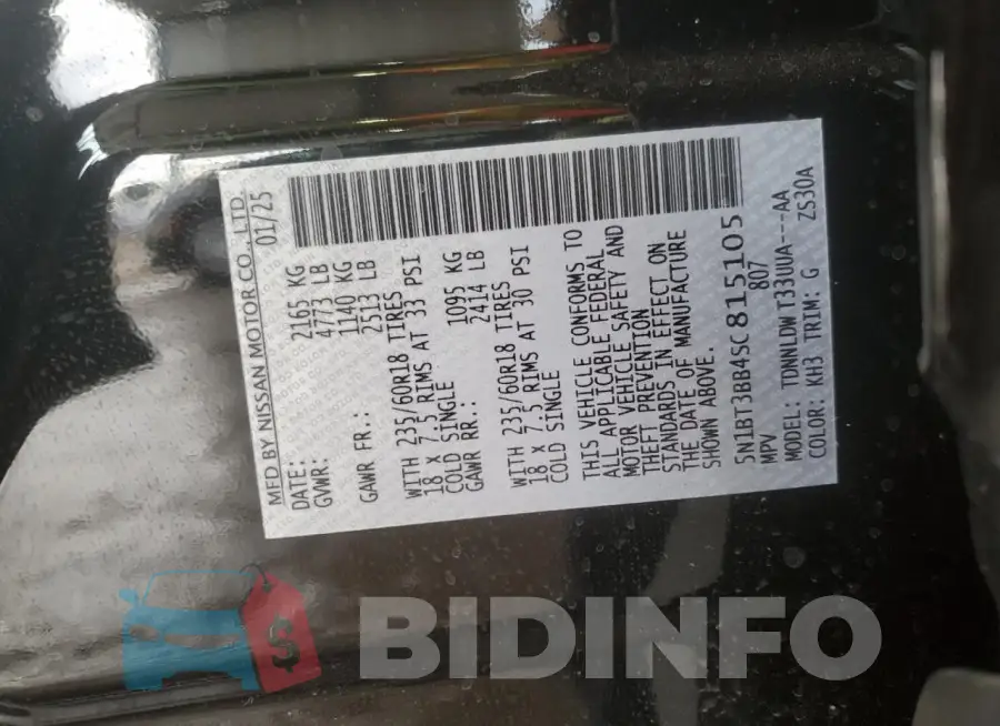 5N1BT3BB4SC815105 Photo# 14