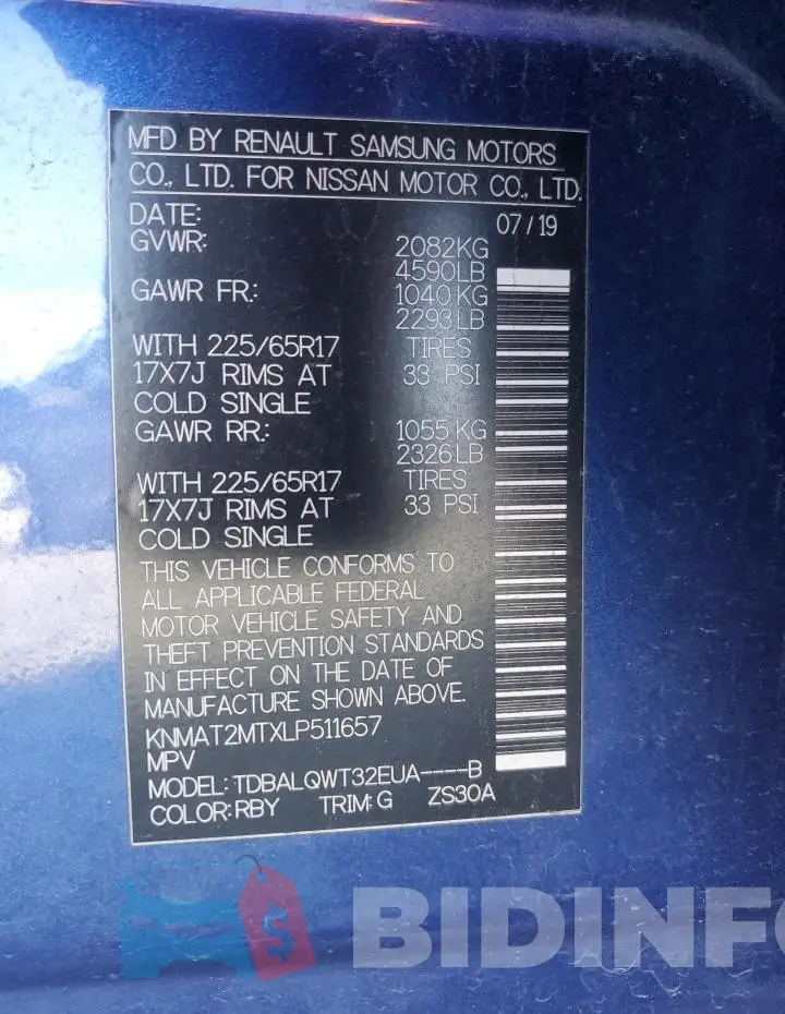 KNMAT2MTXLP511657 Photo# 13