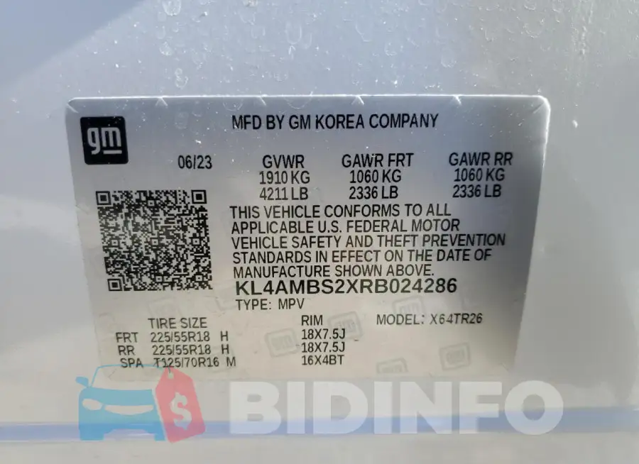 KL4AMBS2XRB024286 Photo# 13