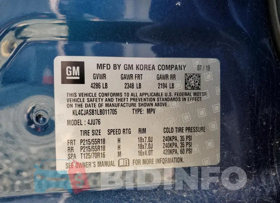 KL4CJASB1LB011705 Photo# 13
