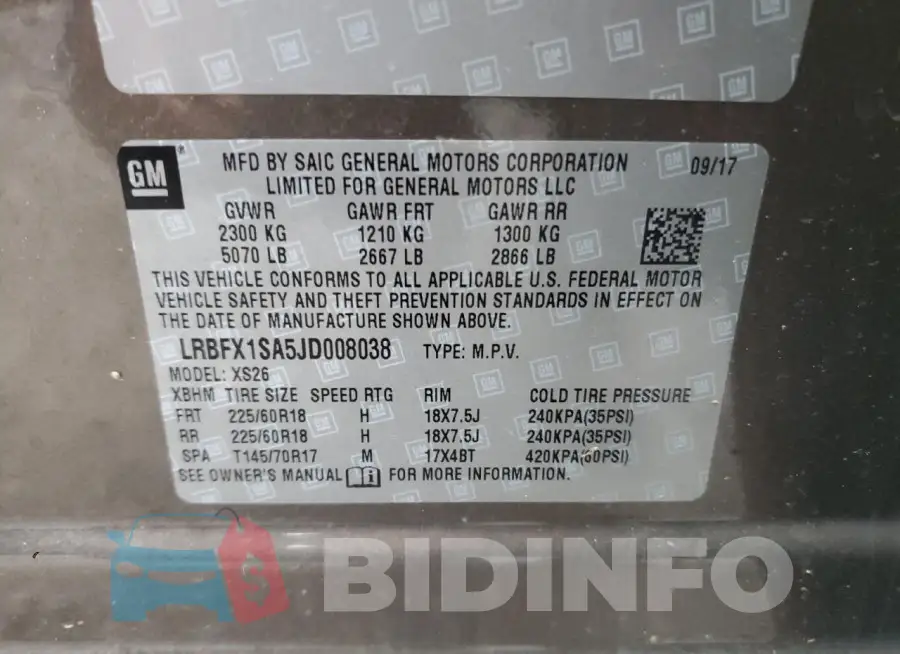 LRBFX1SA5JD008038 Photo# 13