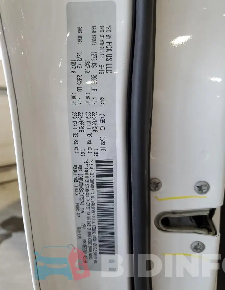 1C4PJMDX6KD475741 Photo# 13
