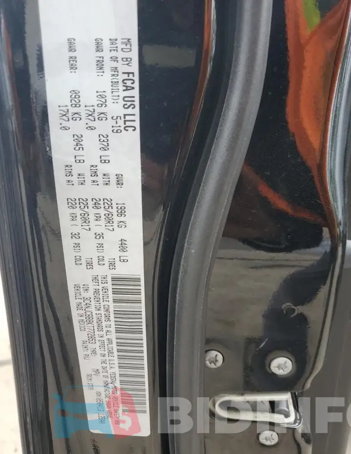3C4NJCBB8KT772853 Photo# 14