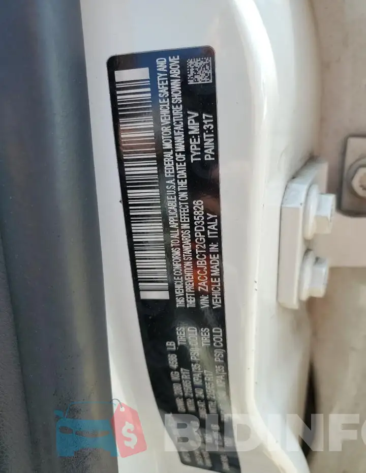 ZACCJBCT2GPD35826 Photo# 13