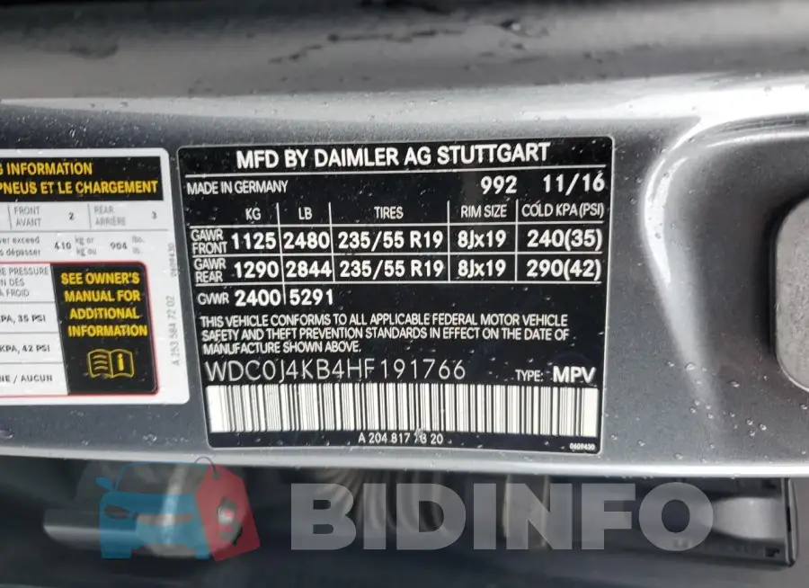 WDC0J4KB4HF191766 Photo# 13