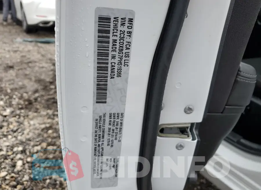 2C3CDXBG7PH519366 Photo# 12
