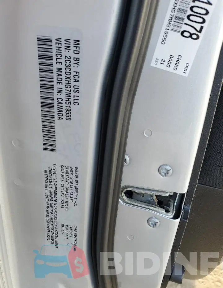 2C3CDXHG7MH519550 Photo# 12