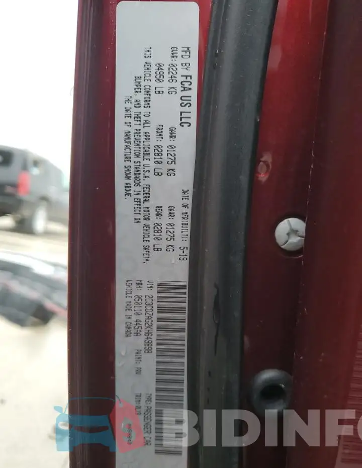 2C3CDZAG2KH649898 Photo# 13