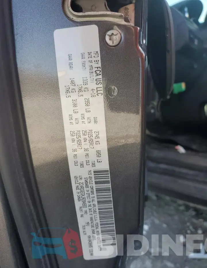 2C4RDGEGXJR284593 Photo# 14