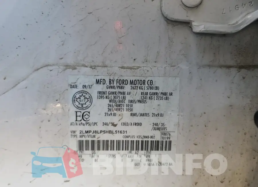 2LMPJ8LP5HBL51631 Photo# 13