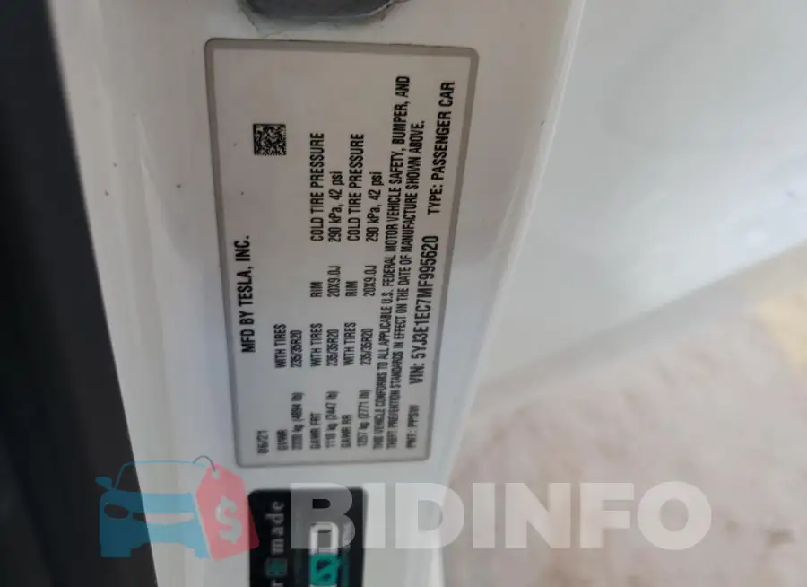 5YJ3E1EC7MF995620 Photo# 12