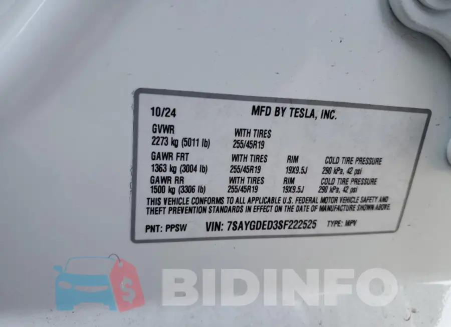 7SAYGDED3SF222525 Photo# 13