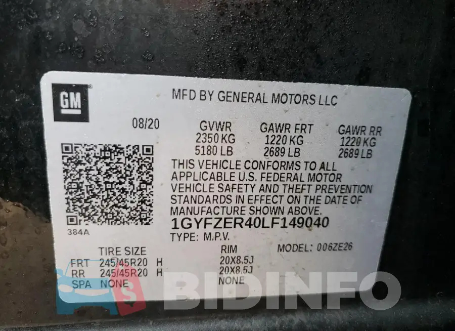 1GYFZER40LF149040 Photo# 13