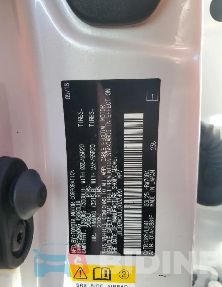 JTJBZMCA1J2033490 Photo# 13