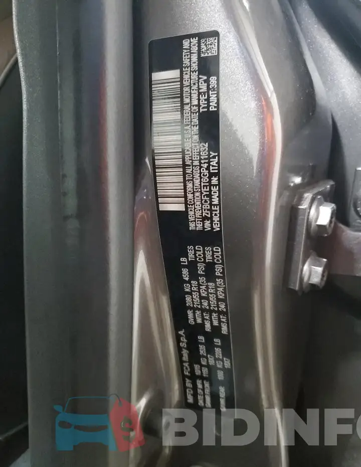 ZFBCFYET6GP411632 Photo# 12