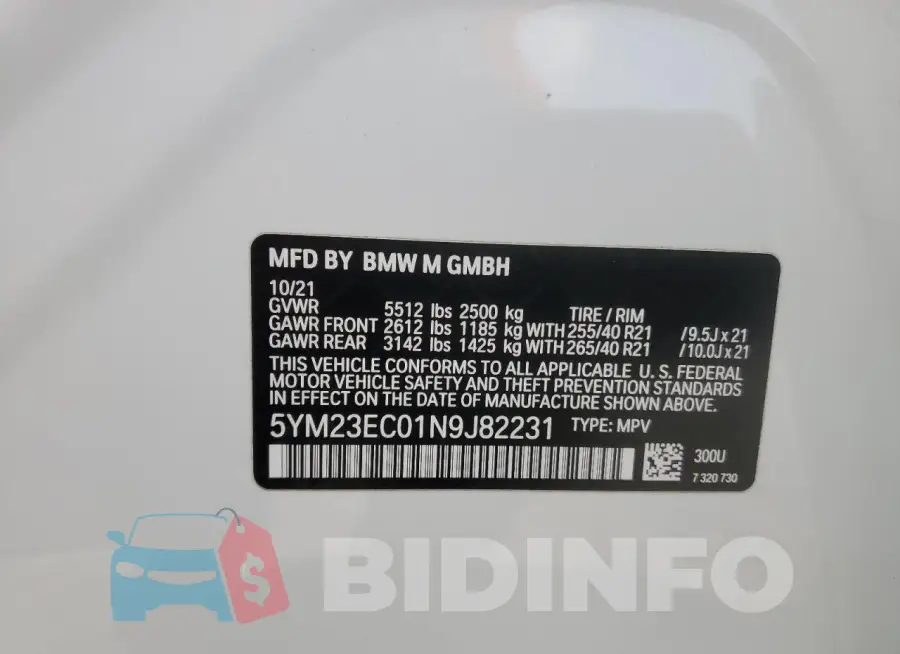 5YM23EC01N9J82231 Photo# 13