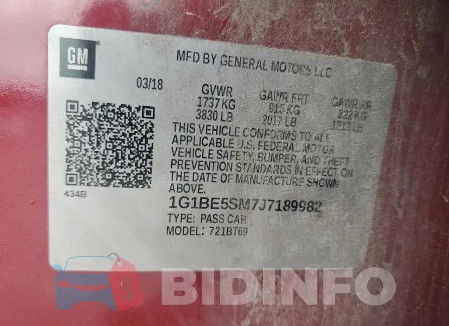 1G1BE5SM7J7189982 Photo# 13