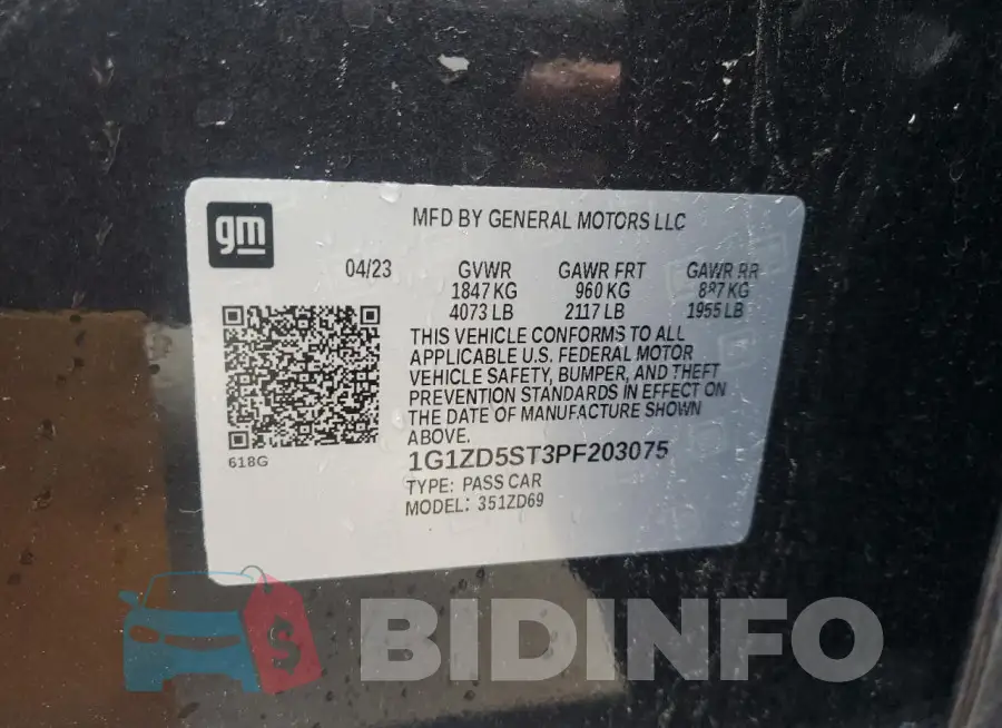 1G1ZD5ST3PF203075 Photo# 12