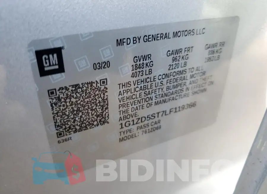 1G1ZD5ST7LF119366 Photo# 12